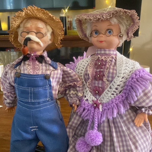 Vintage “ma and pa” soap bottle dolls, all original collectible - Picture 2 of 2